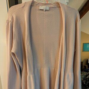 MOVING SALE! 2/$20 Verve Ami Pale Pink Button Sleeve Waterfall Cardigan XL